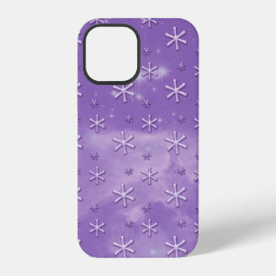 Coque iPhone 12 Ciel étoilé violet motif astérisque