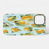 Coque iPhone 12 Citrons Feuilles : Aquarelle Impression transparen (Verso Horizontal)