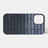 Coque iPhone 12 Close-up of gray brick wall (Verso Horizontal)