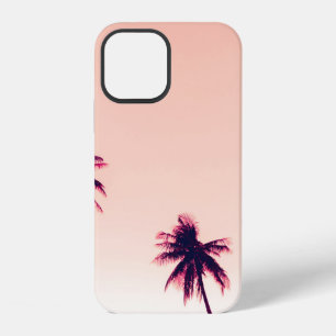 Coque iPhone 12 Cocotiers de palmiers tropicaux au coucher du sole