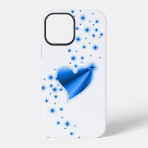 Coque iPhone 12 Cœur arc-en-ciel avec étoiles