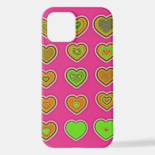 Coque iPhone 12 Coeur lumineux rose