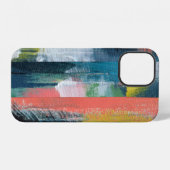 Coque iPhone 12 Collage abstrait coloré. (Verso Horizontal)