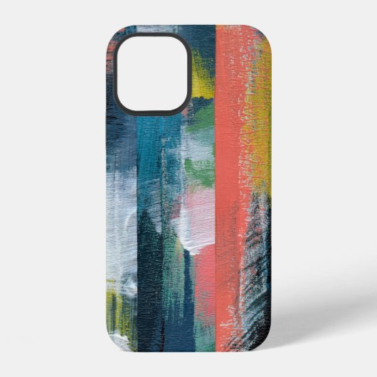 Coque iPhone 12 Collage abstrait coloré. (Verso)