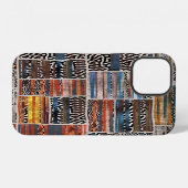 Coque iPhone 12 Collage de patchwork : Motif de surface composée (Verso Horizontal)