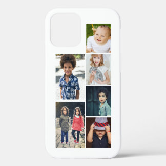 Coque iPhone 12 Collage de photos et de texte personnalisé
