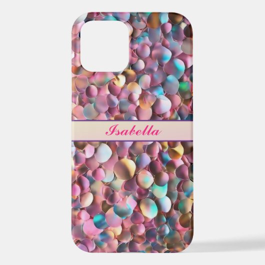 Coque iPhone 12 Collection Holographique Opal Parties scintillant  (Verso)