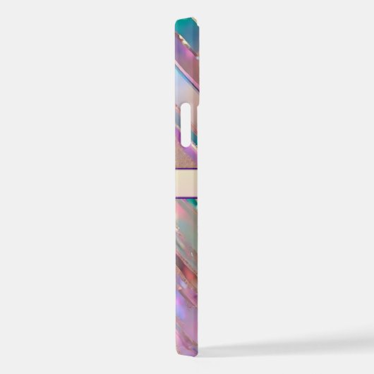 Coque iPhone 12 Collection Holographique Opal Parties scintillant (Côté droit)