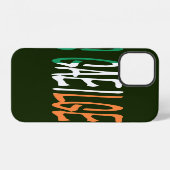 Coque iPhone 12 Comme Gaeilge a superposé l'iphcnt drapeau irlanda (Verso Horizontal)