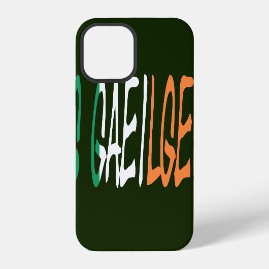 Coque iPhone 12 Comme Gaeilge a superposé l'iphcnt drapeau irlanda (Verso)