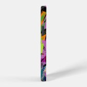 Coque iPhone 12 composition de fond abstrait avec des fleurs, avec (Côté droit)