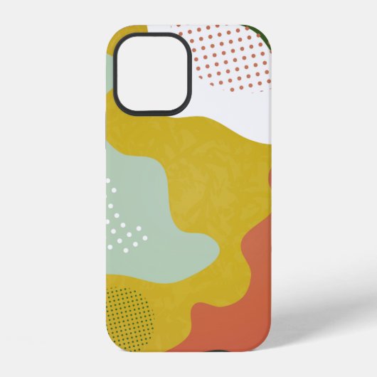 Coque iPhone 12 Composition géométrique abstraite moderne avec déc (Verso)