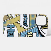 Coque iPhone 12 Concept créatif abstrait bande dessinée style pop (Verso Horizontal)