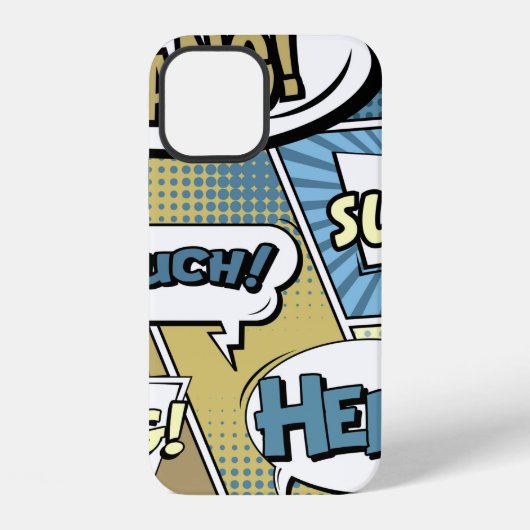 Coque iPhone 12 Concept créatif abstrait bande dessinée style pop (Verso)