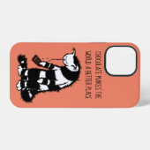 Coque iPhone 12 Conception Chocolat Lover - Funny Chat Caractère (Verso Horizontal)