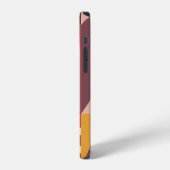 Coque iPhone 12 Conception de cœur de la Saint-Valentin, fond abst (Côté gauche)