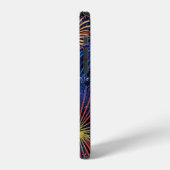 Coque iPhone 12 Conception de feux d'artifice sur fond de ciel som (Côté gauche)