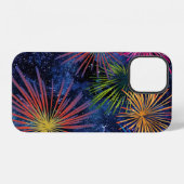 Coque iPhone 12 Conception de feux d'artifice sur fond de ciel som (Verso Horizontal)