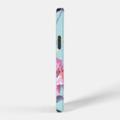 Coque iPhone 12 conception de fleurs textile illustrationart,arriè (Côté droit)