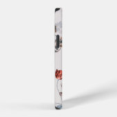 Coque iPhone 12 conception de fleurs transparente avec fond clairf (Côté droit)