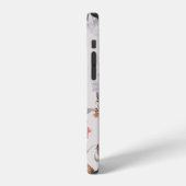 Coque iPhone 12 conception de fleurs transparente avec fond clairf (Côté gauche)