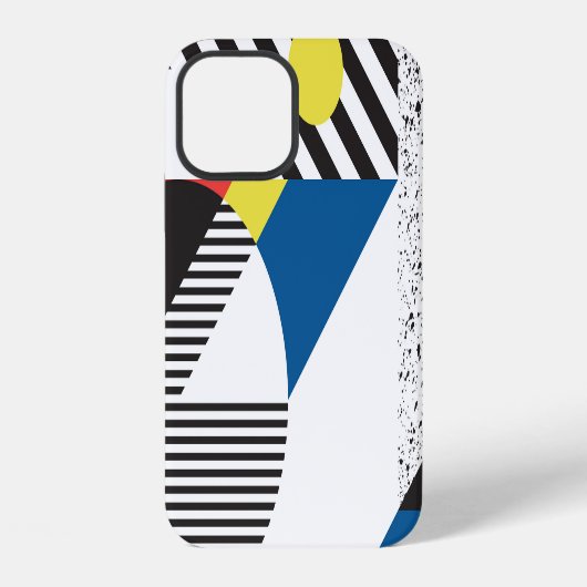 Coque iPhone 12 Conception de fond de style moderne rétro (Verso)