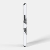 Coque iPhone 12 Conception de Golem Gargoyle noir et blanc (Côté droit)