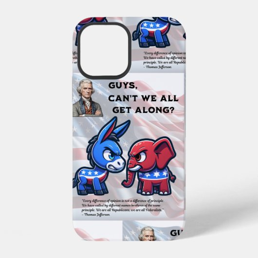 Coque iPhone 12 Conception de l'élection On ne peut pas tous s'ent (Verso)