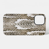 Coque iPhone 12 Conception de motif de peau de python : motif anim (Verso Horizontal)