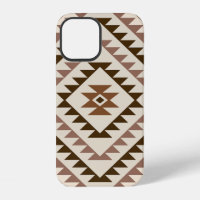 Conception de motif diamant aztéque marron+crème