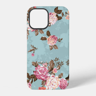Coque iPhone 12 conception de motif floral textile illustrationart