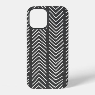 Coque iPhone 12 conception de motif transparent dessiné à la main.