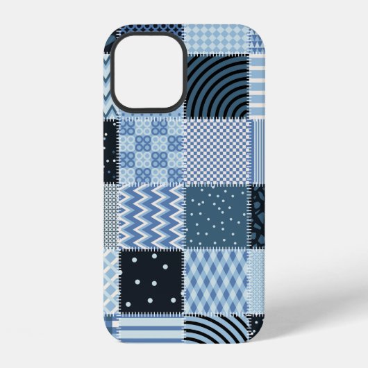 Coque iPhone 12 Conception de surfaces composées. Motif de patchwo (Verso)