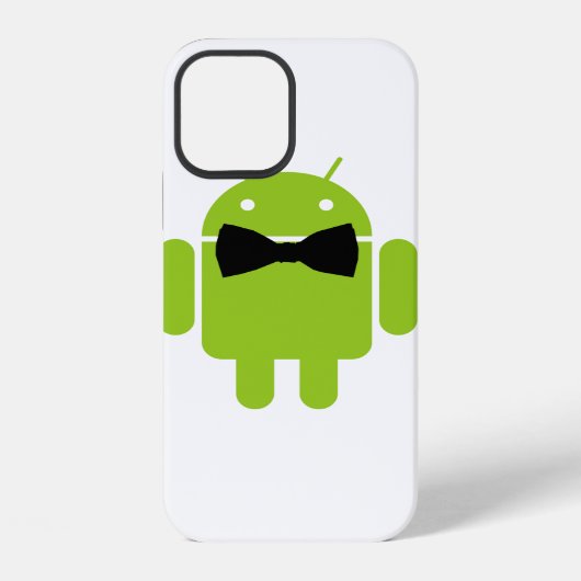 Coque iPhone 12 Conception d'icône de robot Android de style forme (Verso)