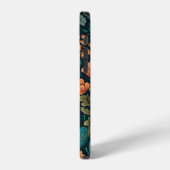 Coque iPhone 12 Conception d'illustration de champignon et de fleu (Côté gauche)