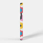 Coque iPhone 12 Conception simple de motif sans couture de fleurs. (Côté droit)