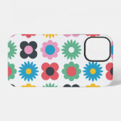 Coque iPhone 12 Conception simple de motif sans couture de fleurs. (Verso Horizontal)