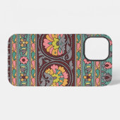 Coque iPhone 12 Conception traditionnelle de la frontière moghole, (Verso Horizontal)