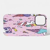 Coque iPhone 12 Cônes de glace Animaux Mignons (Verso Horizontal)
