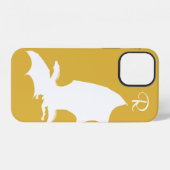 Coque iPhone 12 Coque-coque iphone -Mate de dragon blanc chic (Verso Horizontal)