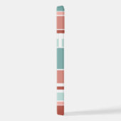 Coque iPhone 12 Corail bleu turquoise Pêche rouge Orange Blancs (Côté droit)