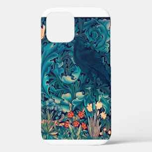 Coque iPhone 12 Corbeau dans la forêt, William Morris