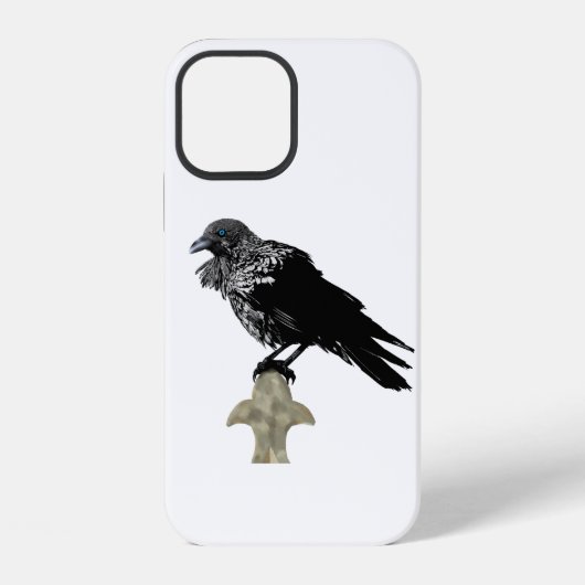 Coque iPhone 12 Corbeau tatoué (Verso)