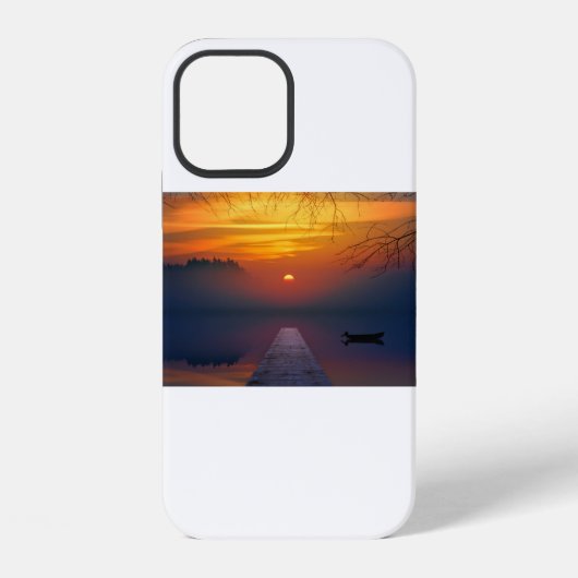 Coque iPhone 12 Coucher de soleil américain (2) (Verso)