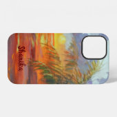 Coque iPhone 12 Coucher de soleil tropical (Verso Horizontal)