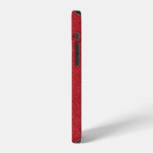 Coque iPhone 12 Couleur velours de texture rouge moderne (Côté gauche)