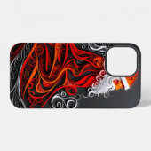 Coque iPhone 12 Coupe de papier Père Noël complexe (Verso Horizontal)