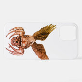 Coque iPhone 12 Crâne à aigle (Verso Horizontal)
