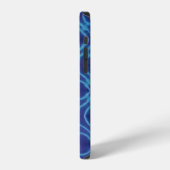 Coque iPhone 12 Crazy Lines Tie Dye - Violet (Côté gauche)