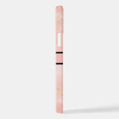 Coque iPhone 12 Créez votre propre nom personnalisé Rose Gold Rose (Côté droit)